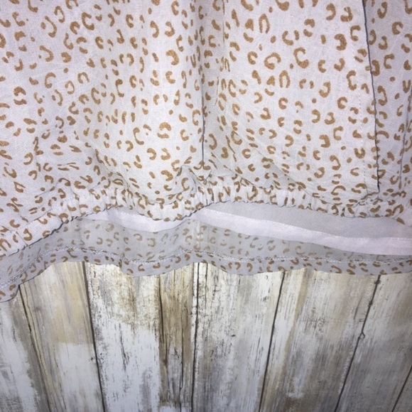 Entro Mauve Purple Leopard Drop Waist Blouse - Picture 2 of 6